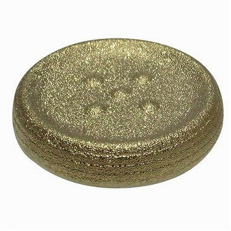 foto del prodotto trade shop traesio cleafe piattino porta sapone saponetta dorato rigato accessorio arredo per bagno 59936 