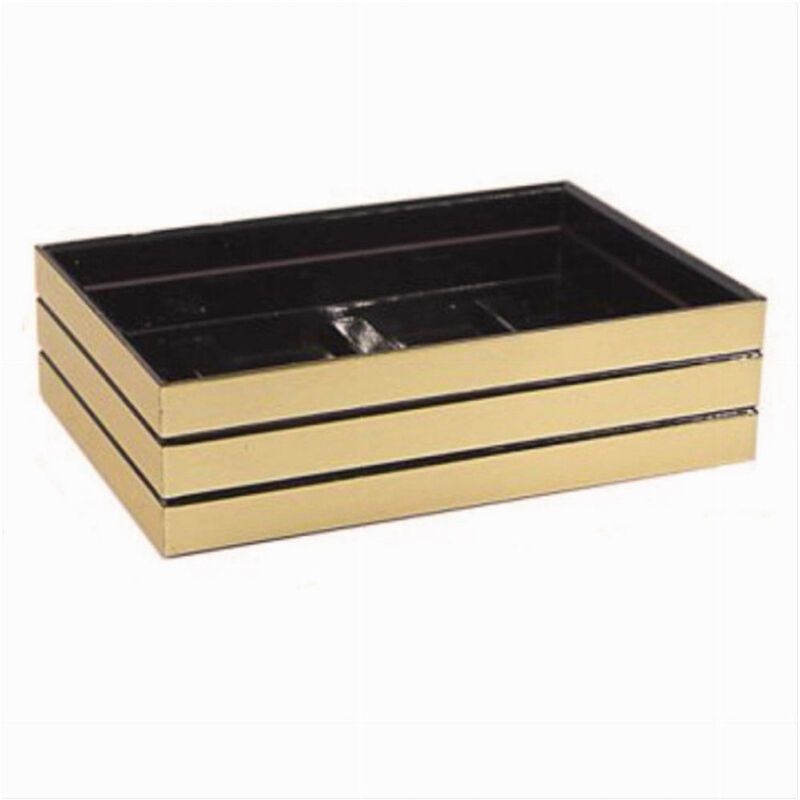 foto del prodotto trade shop traesio cleafe piattino porta sapone saponetta oro a righe stile moderno arredo bagno 10387 