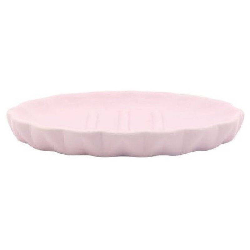 foto del prodotto trade shop traesio cleafe piatto piattino porta sapone saponetta accessori arredo bagno rosa decorata 79948 