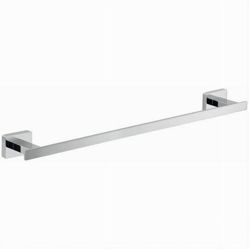 foto del prodotto trade shop traesio - cleafe - porta asciugamano acciaio moderno fissaggio parete arredo bagno cubo 60 cm 87212 -