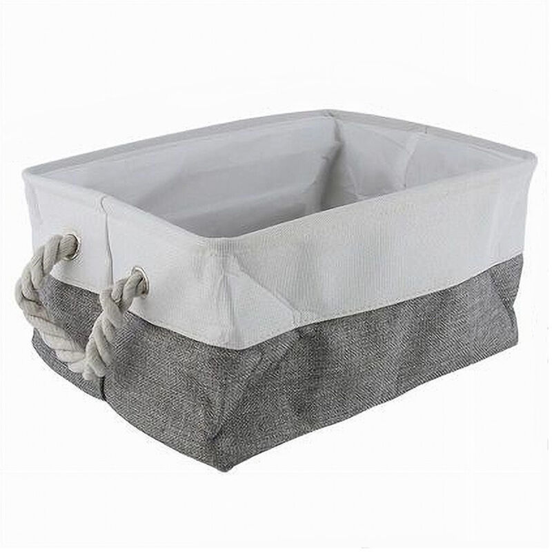 foto del prodotto trade shop traesio cleafe porta biancheria in tessuto organizer per vestiti sporchi bagno con manici 10624 