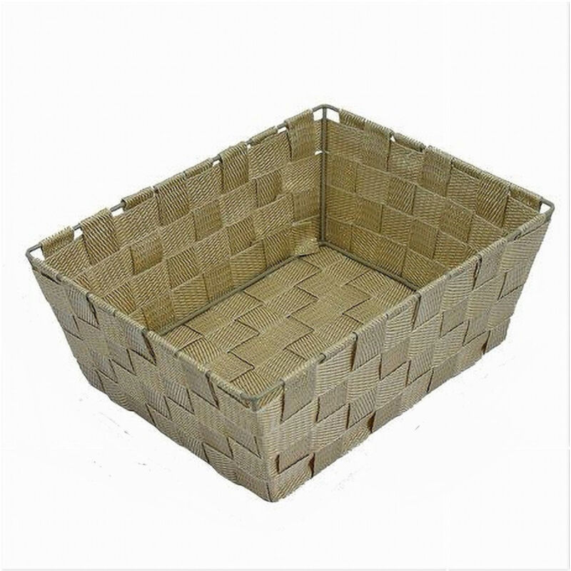 foto del prodotto trade shop traesio cleafe porta oggetti organizer bagno camera cucina tessuto multiuso 28x22x10.5 cm 79125 