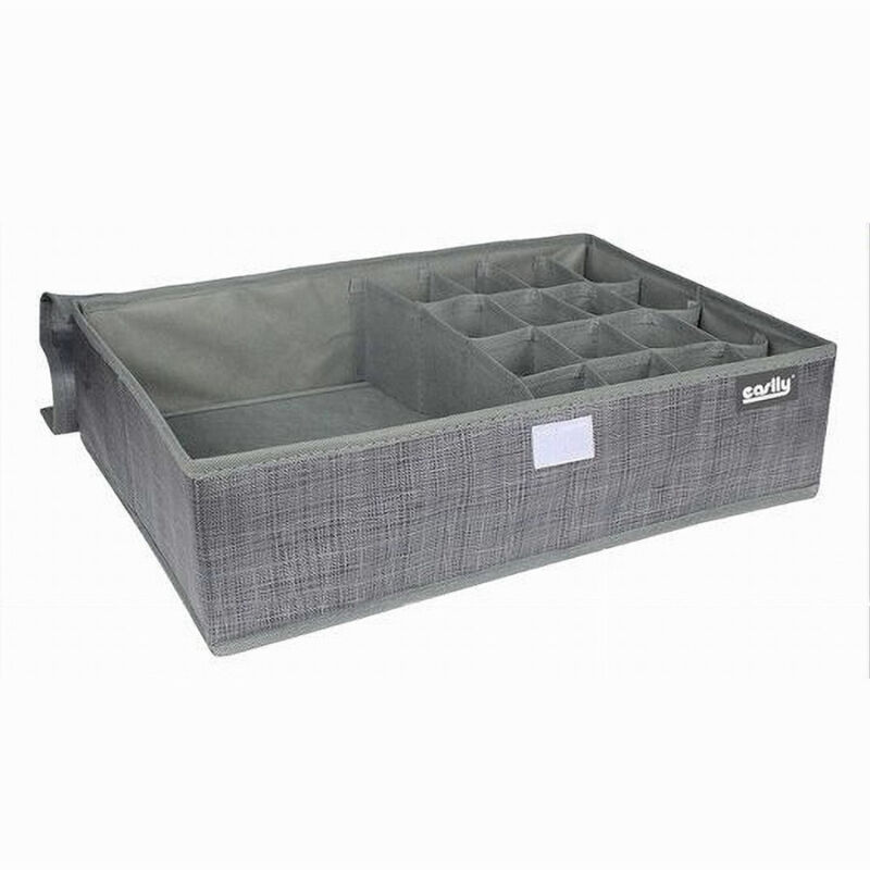 foto del prodotto trade shop traesio cleafe porta oggetti tessuto organizer contenitore biancheria 17 posti 48x28x11cm 69722 