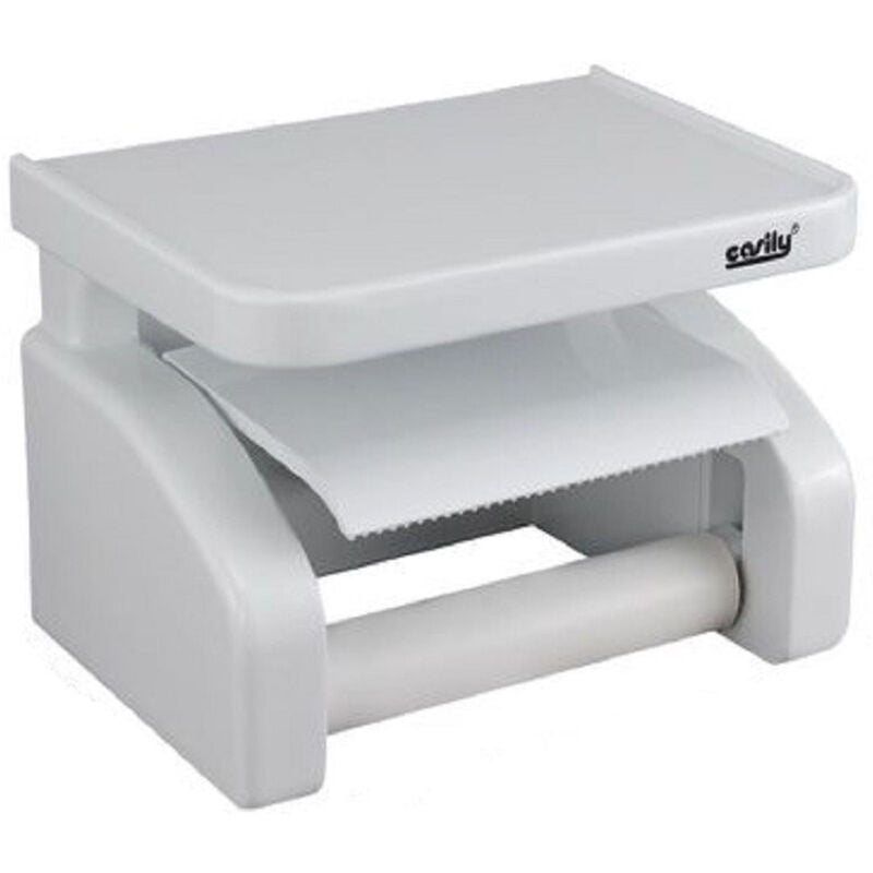 foto del prodotto trade shop traesio cleafe porta rotolo carta igienica portarotolo a ventosa bianco accessori bagno 59544 