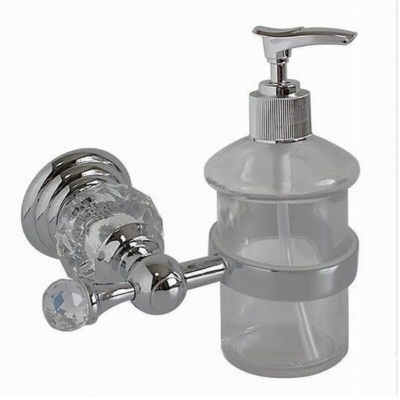 foto del prodotto trade shop traesio cleafe porta sapone dispenser sapone liquido vetro montaggio parete bagno crystal 52831 
