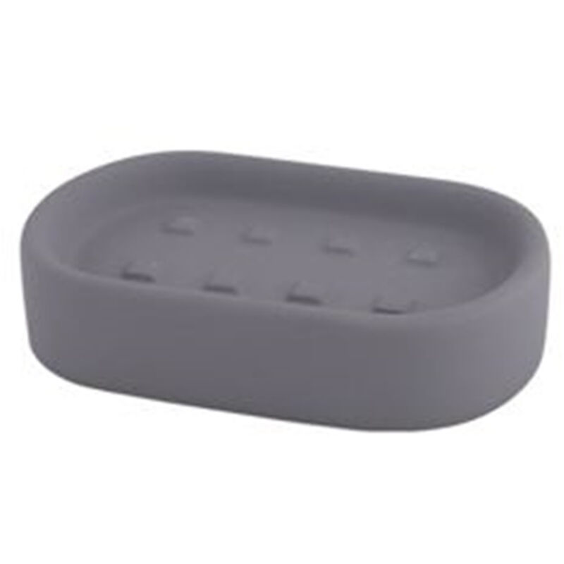 foto del prodotto trade shop traesio cleafe porta sapone piatto supporto saponetta accessorio arredo per bagno grigio 87811 