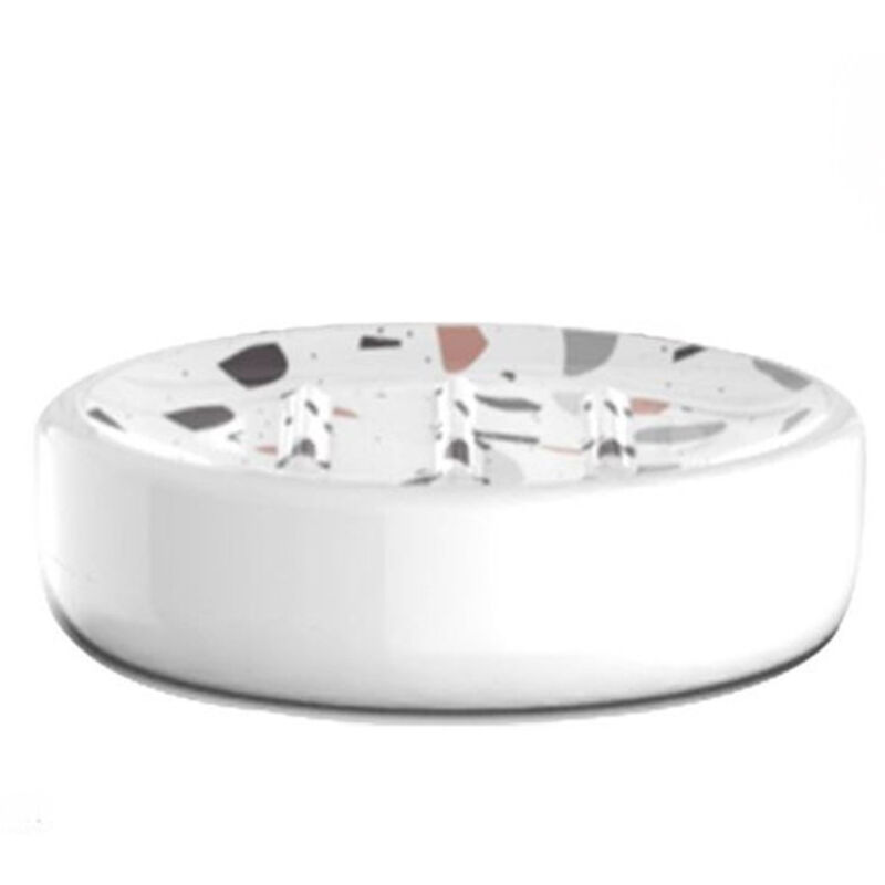 foto del prodotto trade shop traesio cleafe porta sapone saponetta bagno graniglia bianco multicolore accessorio bagno 69836 
