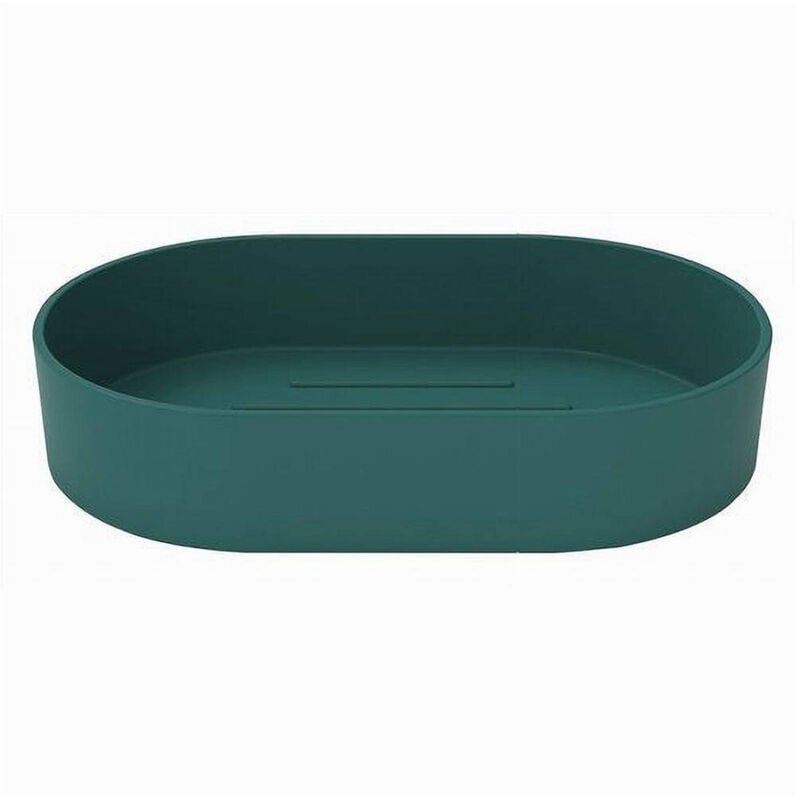 foto del prodotto trade shop traesio cleafe porta sapone saponetta da bagno in plastica accessorio arredo colore verde 69980 