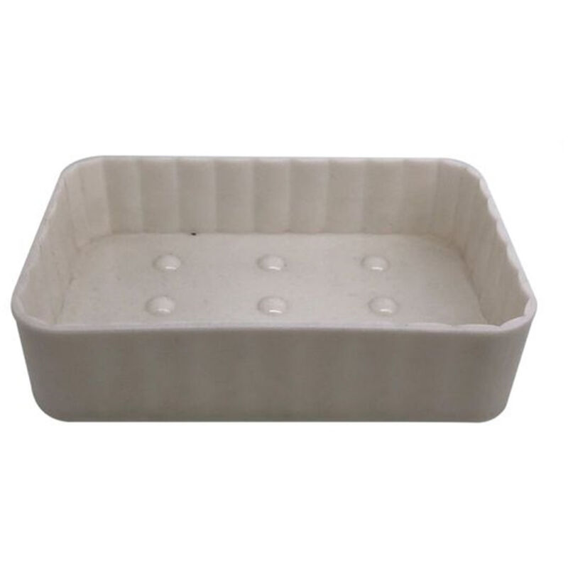 foto del prodotto trade shop traesio cleafe porta sapone supporto saponetta da bagno rettangolare rigato accessorio arredo 79188 