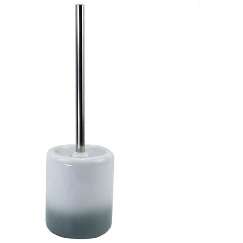 foto del prodotto trade shop traesio - cleafe - porta scopino arredo bagno wc toilette bianco grigio con scopino completo 59917 -