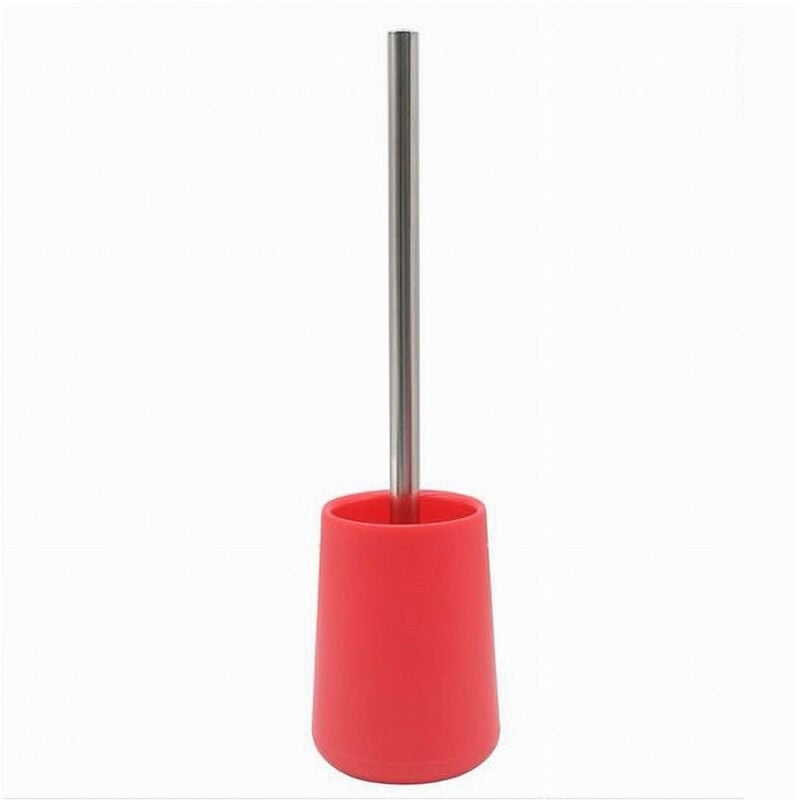 foto del prodotto trade shop traesio cleafe porta scopino di colore rosso con scopettino accessorio arredo per bagno 69945 