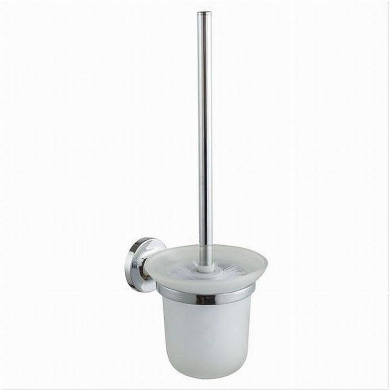 foto del prodotto trade shop traesio cleafe porta scopino wc con scopino completo vetro satinato fissaggio parete bagno 79815 