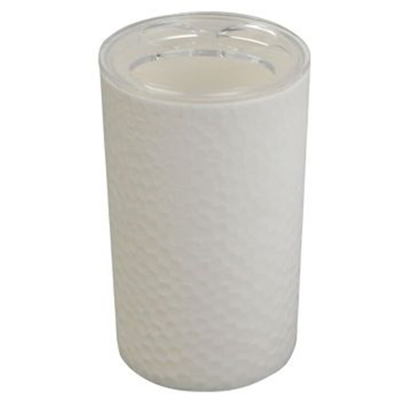foto del prodotto trade shop traesio cleafe porta spazzolini bicchiere accessorio bagno bianco 3 fori portaspazzolini 79778 
