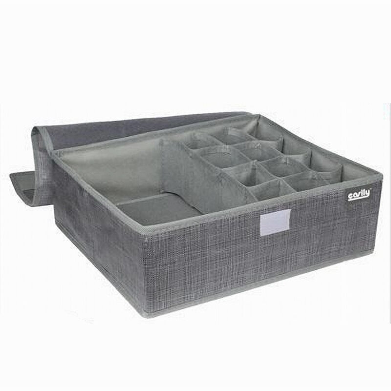 foto del prodotto trade shop traesio cleafe portaoggetti tessuto organizer contenitore biancheria 13 posti 35x25x11cm 69721 
