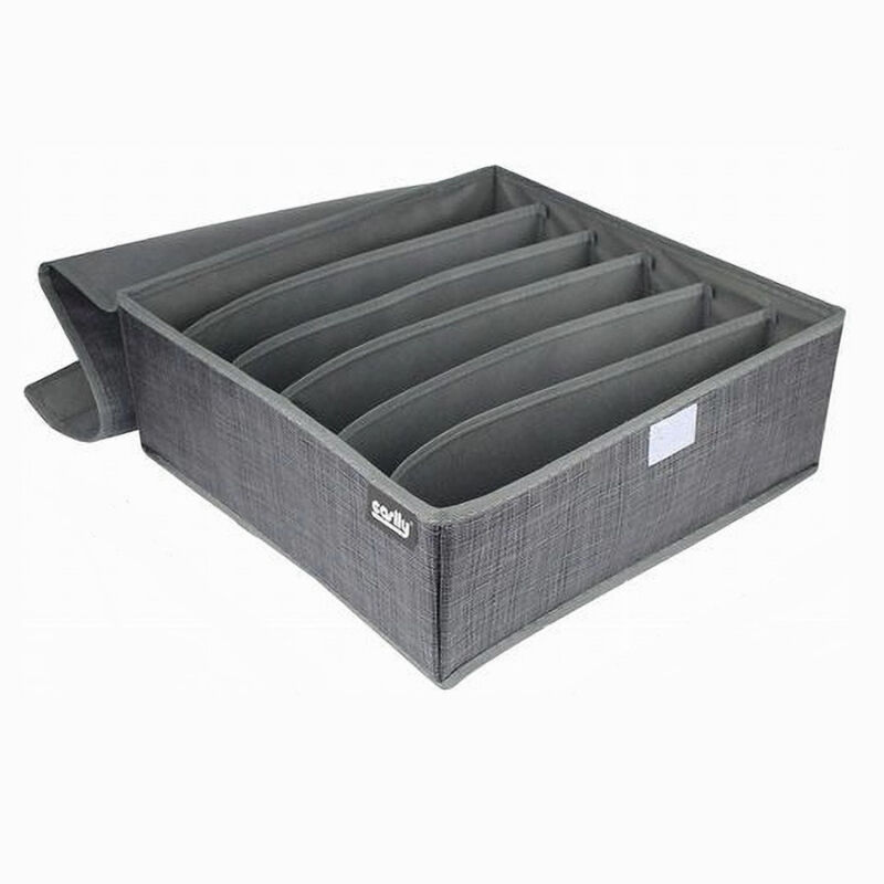 foto del prodotto trade shop traesio cleafe portaoggetti tessuto organizer contenitore biancheria 6 posti 32x32x12 cm 69716 