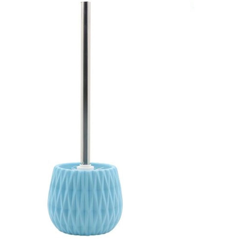 foto del prodotto trade shop traesio cleafe portascopino azzurro lavorato con scopino moderno accessorio arredo bagno 79945 