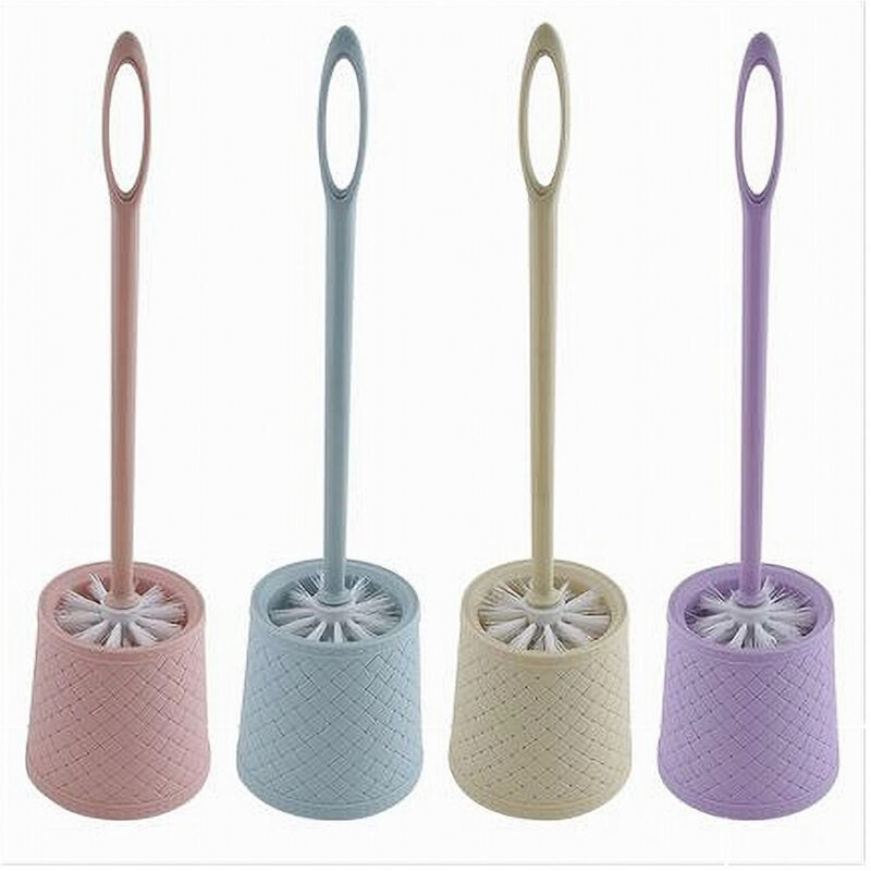 foto del prodotto trade shop traesio cleafe portascopino colorato intreccio rigato per bagno wc toilette con scopino 87268 