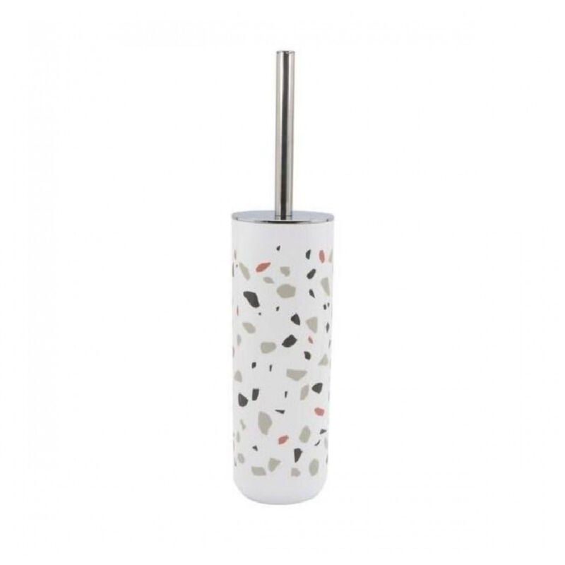 foto del prodotto trade shop traesio cleafe portascopino graniglia in plastica bianco multicolore 9.1x26.8 cm scopino 69843 