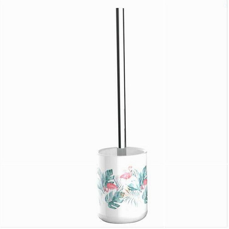 foto del prodotto trade shop traesio cleafe portascopino porta scopino bagno wc toilette fenicotteri scopino completo 69961 