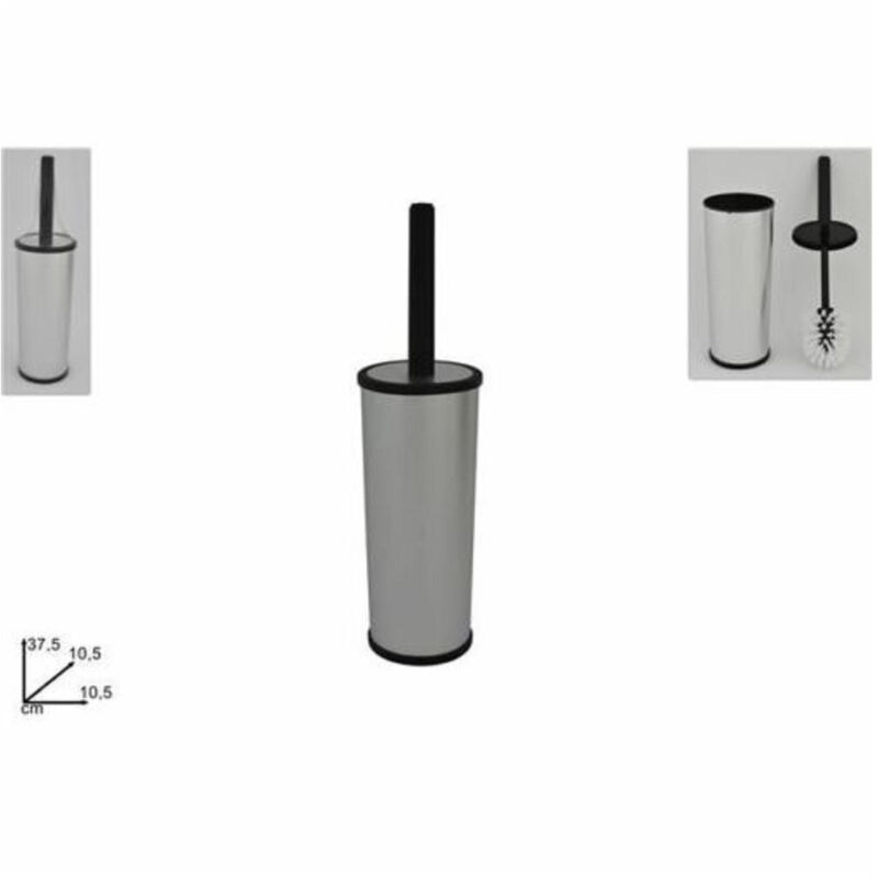 foto del prodotto trade shop traesio cleafe portascopino porta scopino bagno wc toilette satinato con scopino completo 