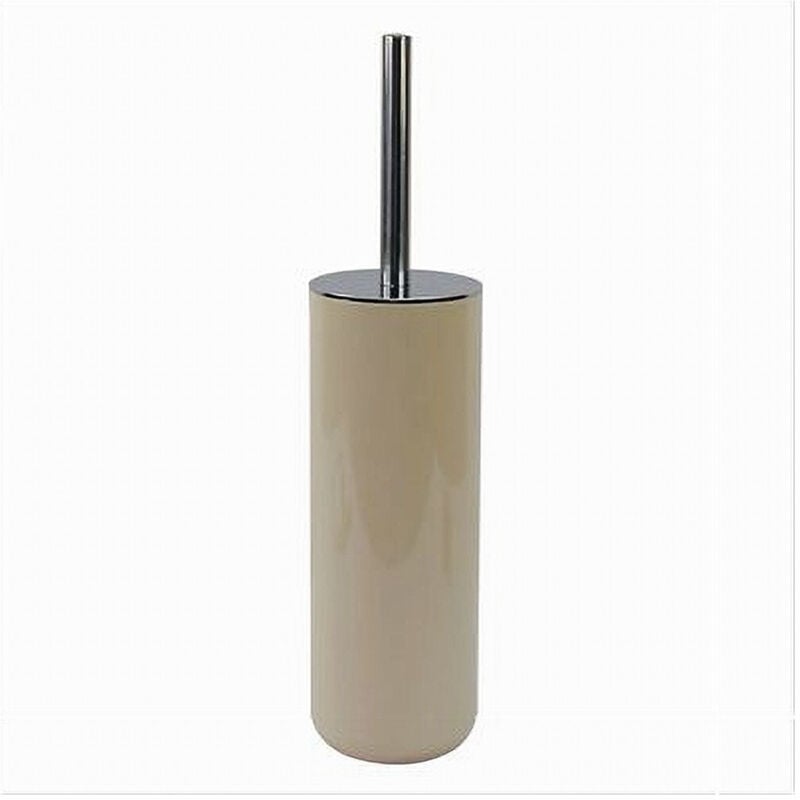 foto del prodotto trade shop traesio - cleafe - portascopino porta scopino con scopettino wc bagno toilette beige silver 79884 -
