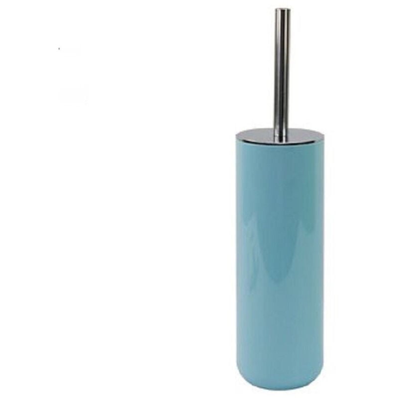 foto del prodotto trade shop traesio cleafe portascopino porta scopino con scopettino wc bagno toilette celeste silver 79890 