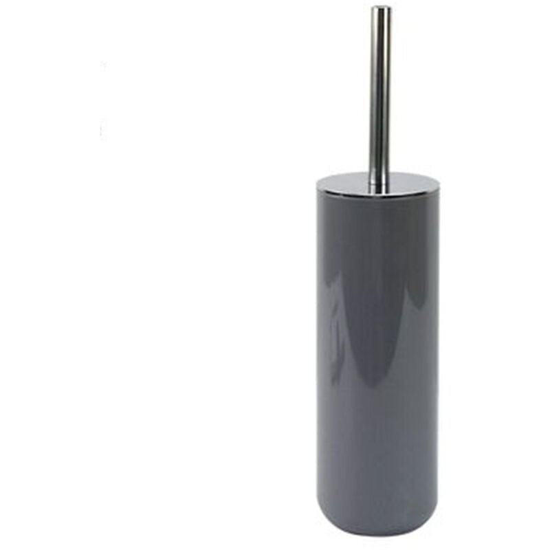 foto del prodotto trade shop traesio cleafe portascopino porta scopino con scopettino wc bagno toilette grigio silver 79896 