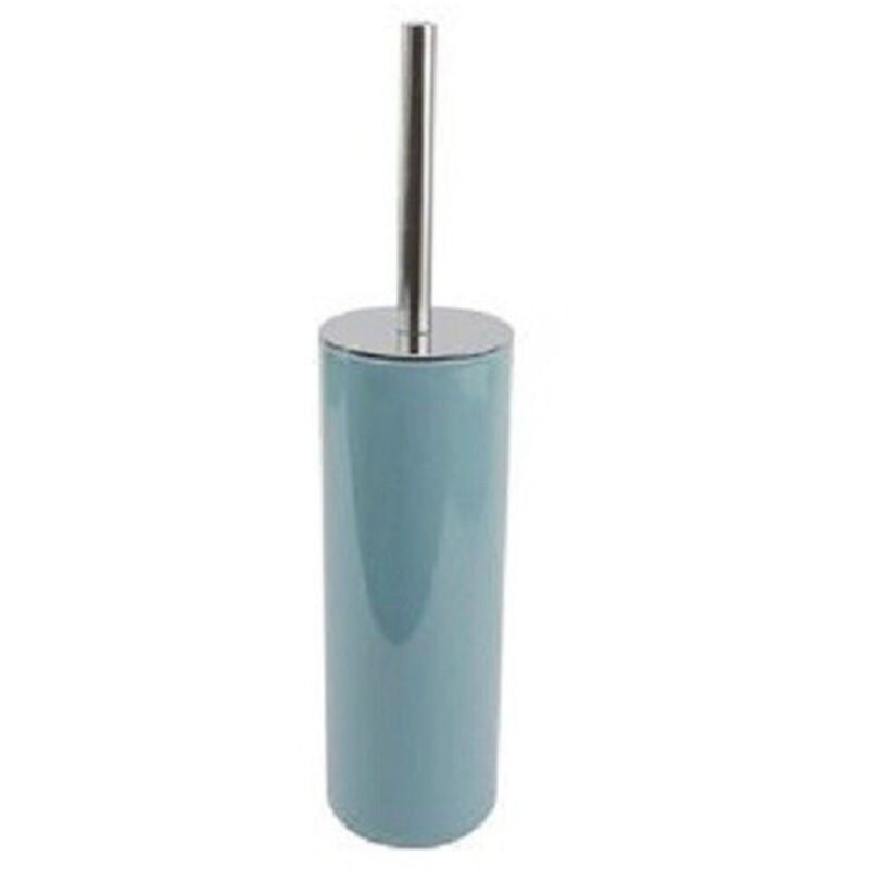foto del prodotto trade shop traesio cleafe portascopino porta scopino con scopettino wc bagno verde petrolio silver 69484 
