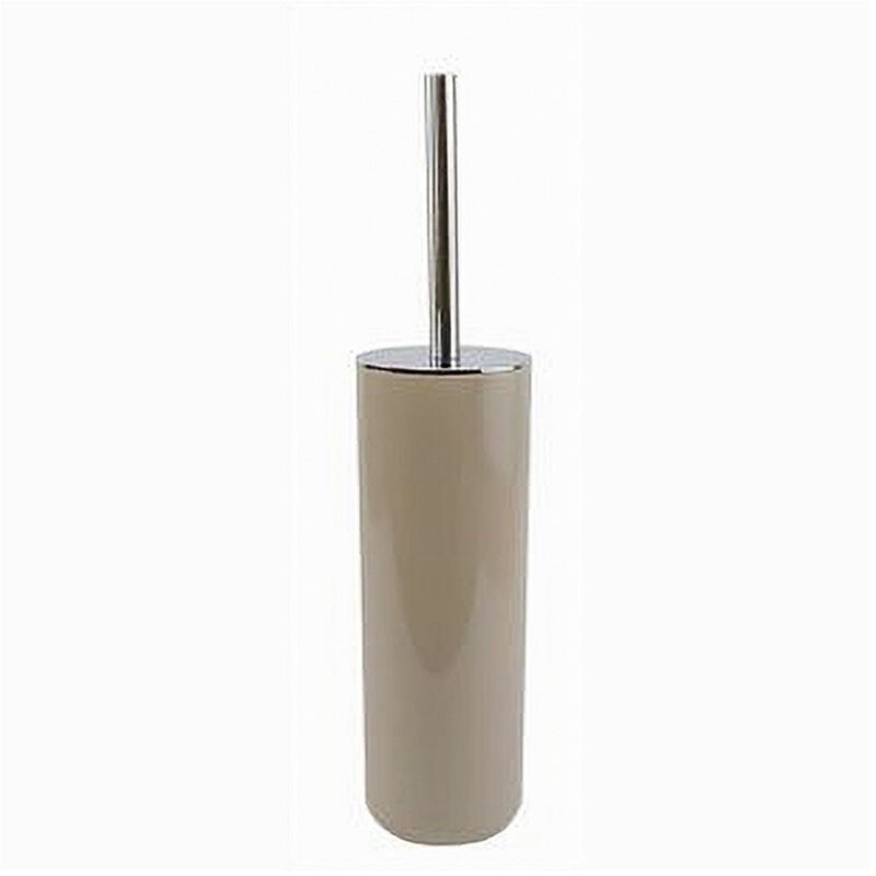 foto del prodotto trade shop traesio cleafe portascopino porta scopino con scopettino wc bagno water tortora silver 69482 