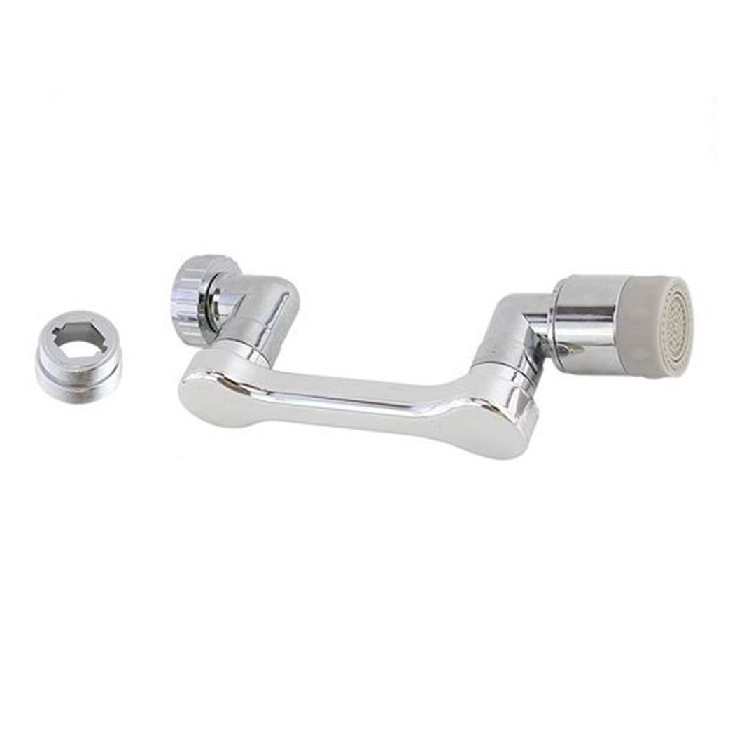 foto del prodotto trade shop traesio cleafe raccordo per rubinetto braccio girevole a 360 in plastica universale 15cm 87523 