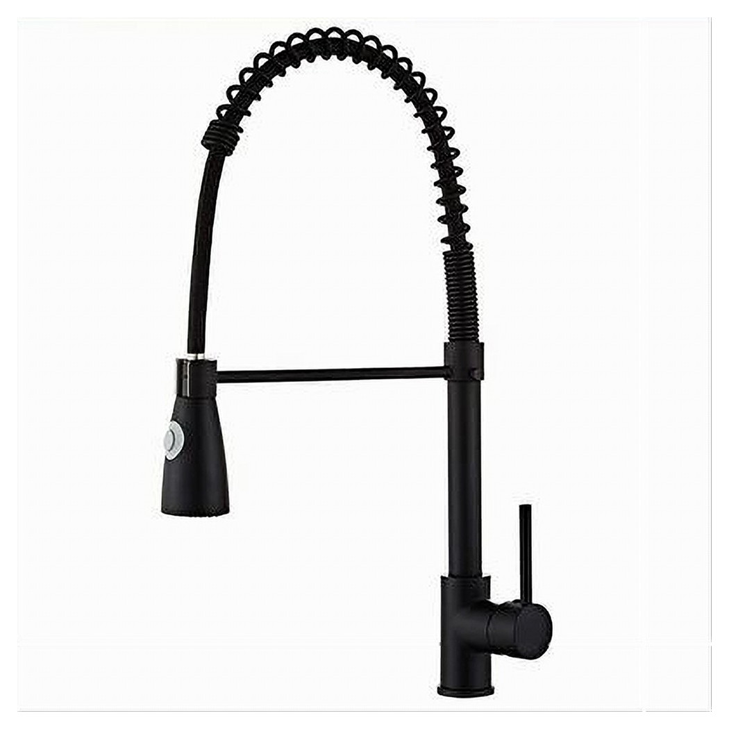 foto del prodotto trade shop traesio cleafe rubinetto miscelatore cucina con doccetta a molla lavello isola canna alta 87465 