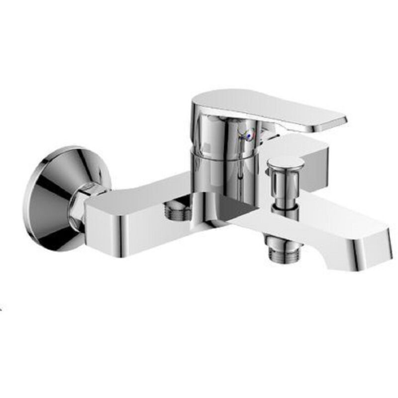 foto del prodotto trade shop traesio cleafe rubinetto miscelatore gruppo vasca bagno cromato con attacco doccia allure 87113 