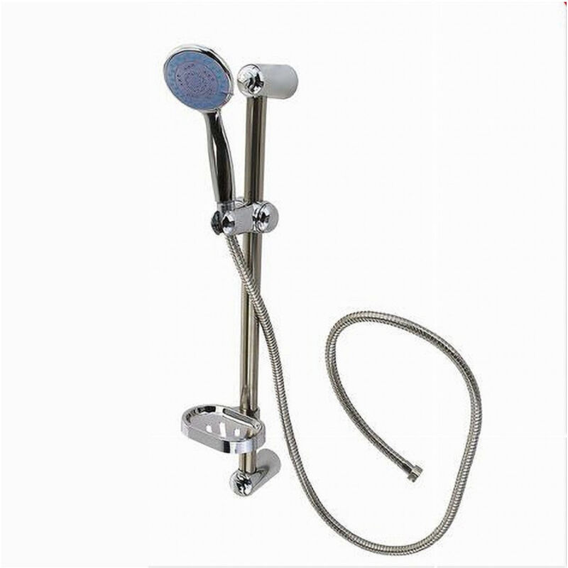 foto del prodotto trade shop traesio cleafe saliscendi doccia bagno con asta colonna porta sapone doccetta multigetto 59690 
