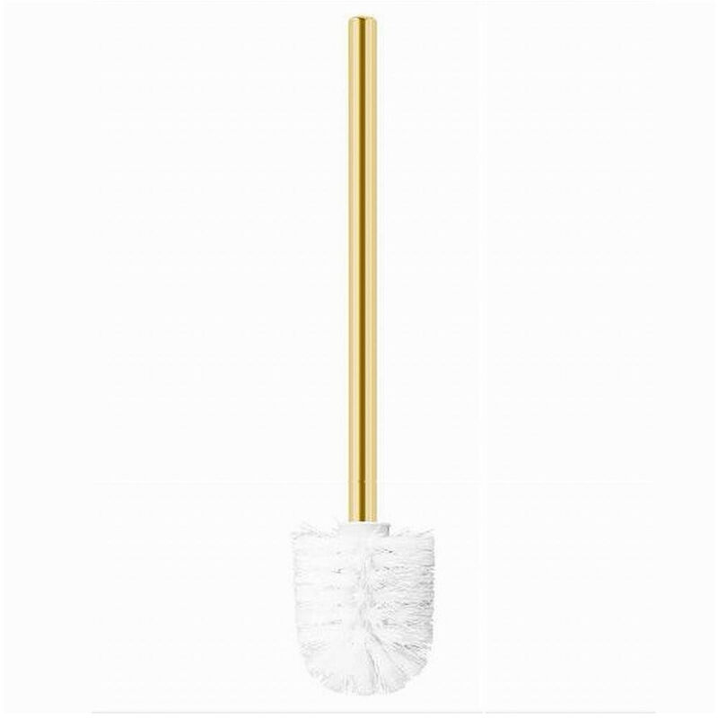 foto del prodotto trade shop traesio cleafe scopino ricambio scopettino spazzola wc bagno manico dorato setole bianche 87147 