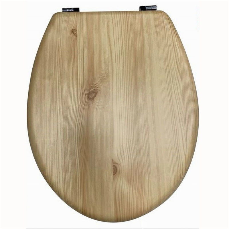 foto del prodotto trade shop traesio cleafe sedile copriwater universale per bagno copri wc water legno 18 cerniere 52946a 