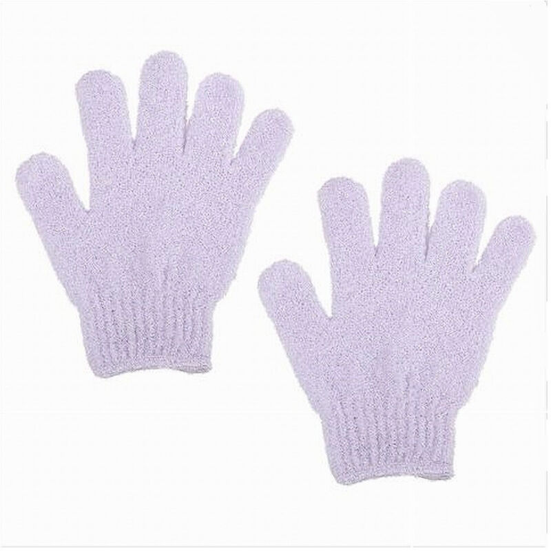 foto del prodotto trade shop traesio cleafe set 2 pezzi guanti di crine per doccia bagno esfoliante pelle corpo bianco 79720 