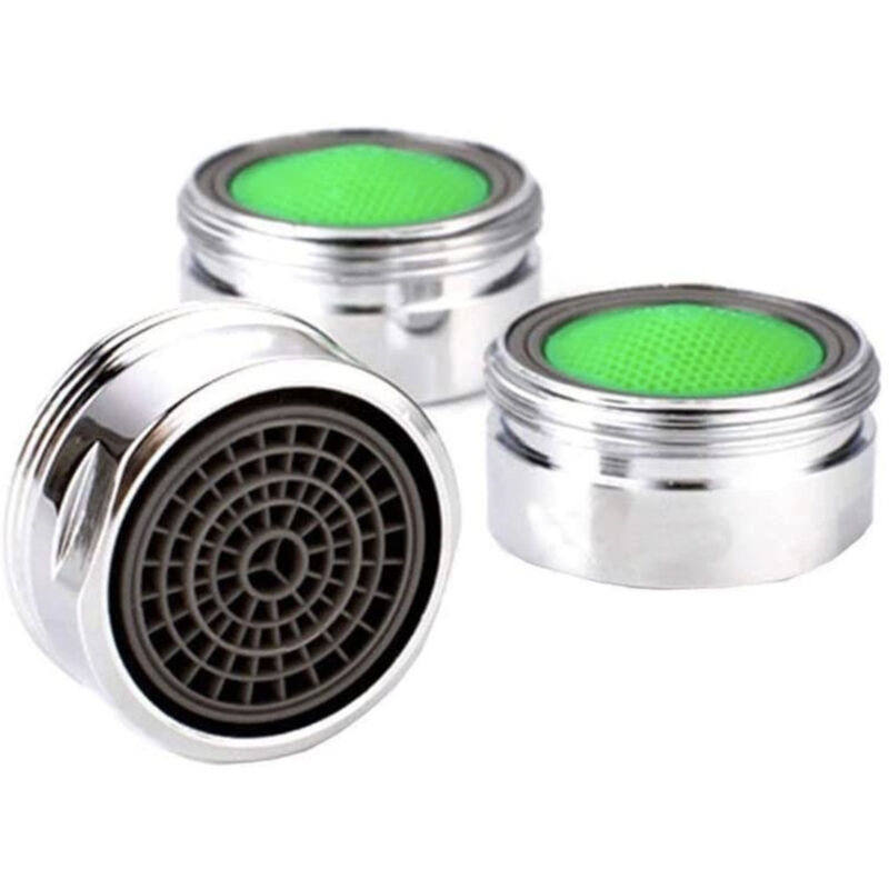 foto del prodotto trade shop traesio cleafe set 2 pz aeratore filtro per rubinetto in ottone m24 rompigetto tappo 24 mm 69171 
