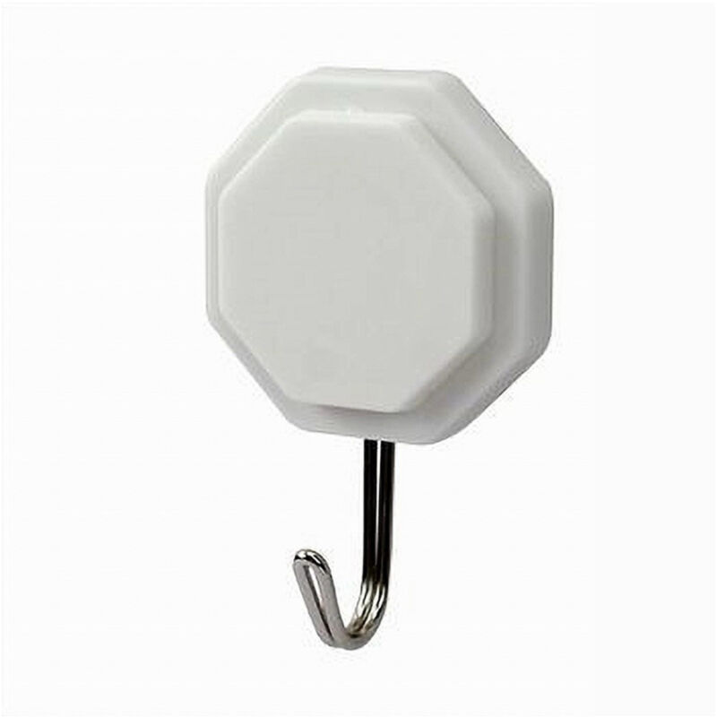 foto del prodotto trade shop traesio cleafe set 2 pz ganci adesivi attaccapanni da parete forma ottagonale casa 7.5 cm 79335 