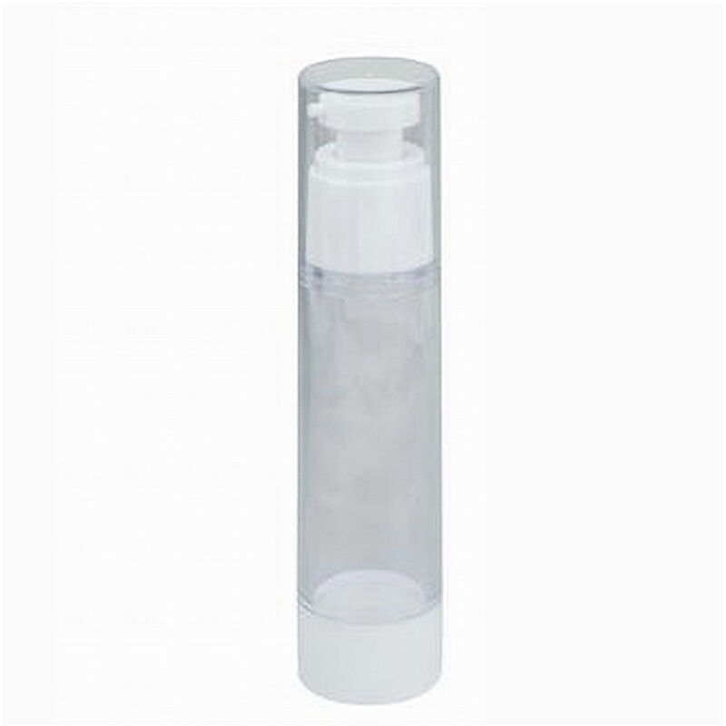 foto del prodotto trade shop traesio cleafe set 2pz bottiglia da viaggi vuota flacone con pompa airless per creme 50ml 79407 