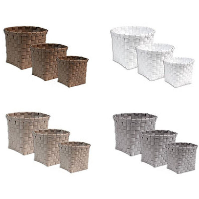 foto del prodotto trade shop traesio cleafe set 3 cestini organizer bagno impermeabile bagnoschiuma portaoggetti make up 