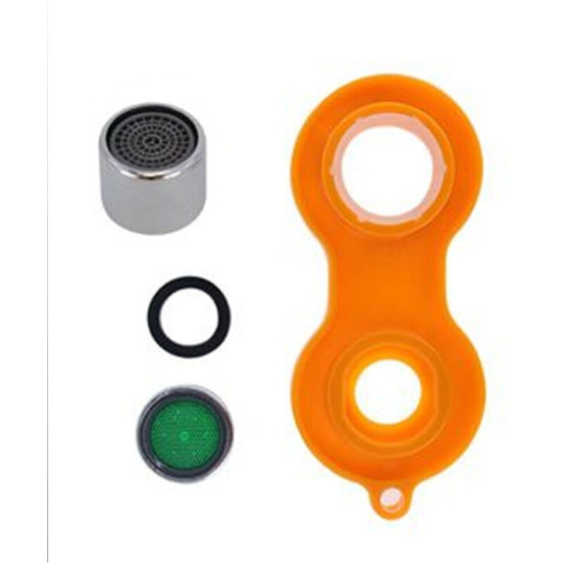 foto del prodotto trade shop traesio cleafe set 4 pezzi aeratore per rubinetti f22 in abs filtro rompigetto con chiave 59034 