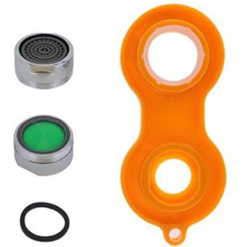 foto del prodotto trade shop traesio cleafe set 4 pezzi aeratore per rubinetto m24 in abs filtro rompigetto con chiave 59033 