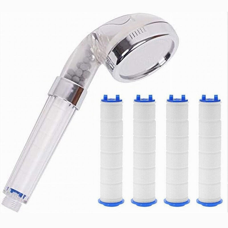 foto del prodotto trade shop traesio cleafe set 4 pz filtro ricambio per doccetta soffione doccia depura acqua bagno 87517 