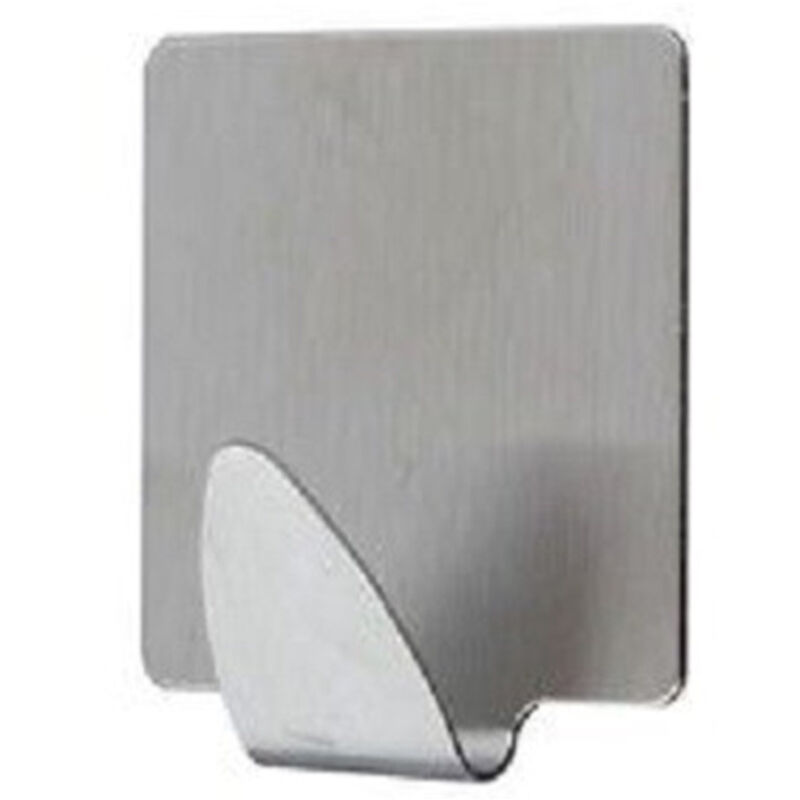 foto del prodotto trade shop traesio cleafe set 4 pz ganci appendini adesivi parete cucina bagno attaccapanni quadrati 59663 