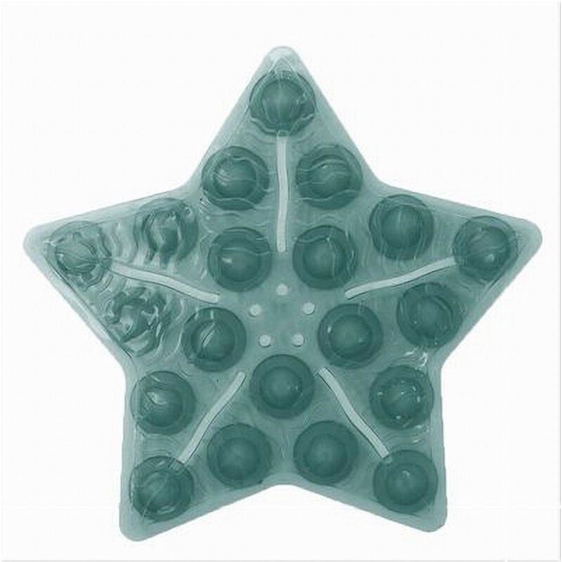 foto del prodotto trade shop traesio cleafe set 4 pz tappetini antiscivolo verde stella per doccia vasca con ventosa 69973 