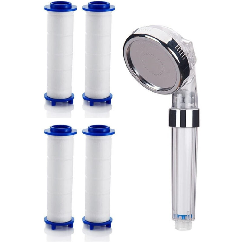 foto del prodotto trade shop traesio cleafe set 4pz filtro in cotone pp ricambio per doccetta soffione doccia rimovibili 59998 