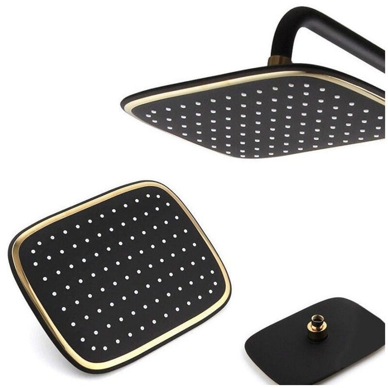 foto del prodotto trade shop traesio cleafe soffione doccia bagno rettangolare cascata effetto pioggia 8 23,5 x 17,5 cm 