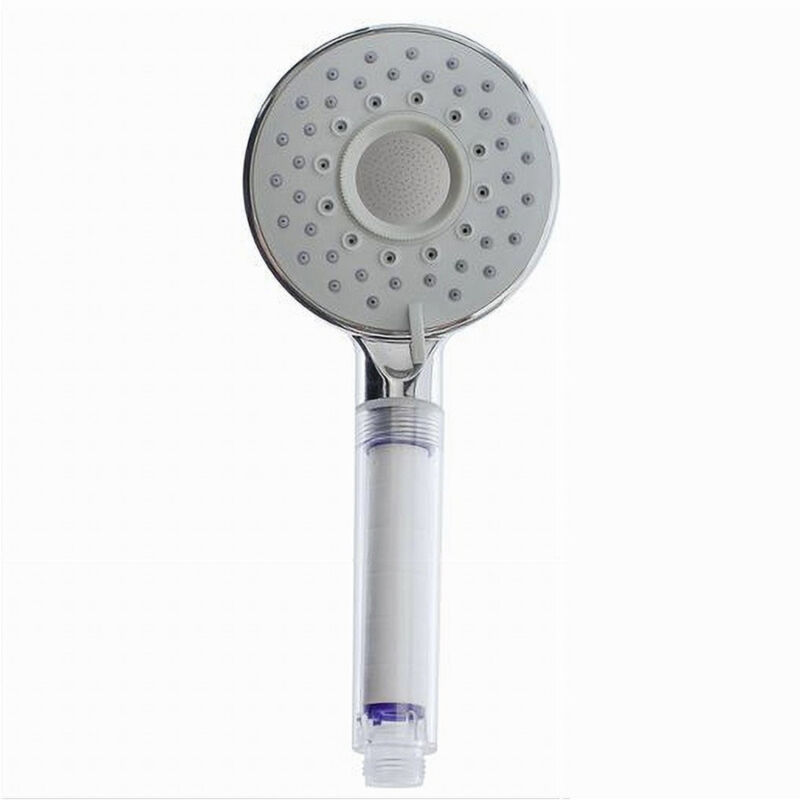 foto del prodotto trade shop traesio cleafe soffione doccia doccetta multigetto rotondo moderno 10.5x25.5 cm massaggio 79698 