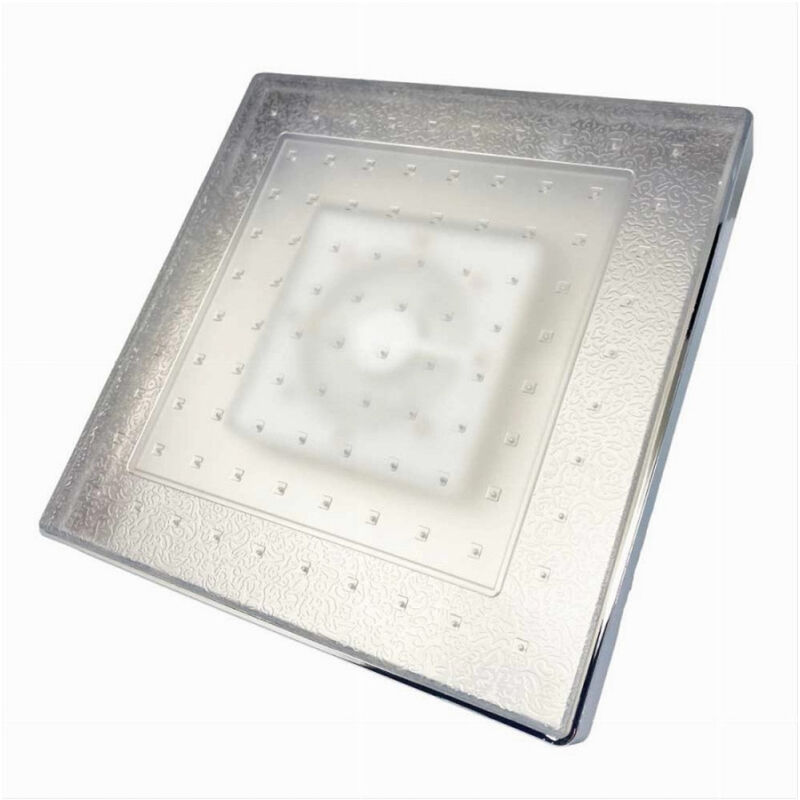 foto del prodotto trade shop traesio cleafe soffione doccia quadrato 20cm a led rgb bagno miscelatore 79905 per cromoterapia 