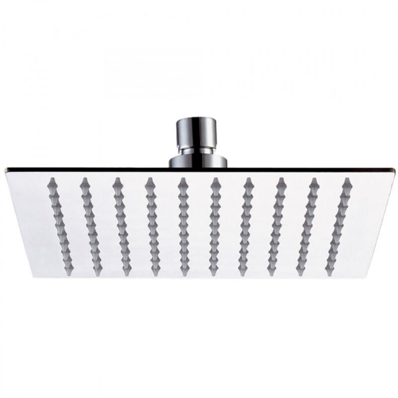 foto del prodotto trade shop traesio cleafe soffione doccia quadrato 6 15cm in acciaio attacco standard snodato orientabile 